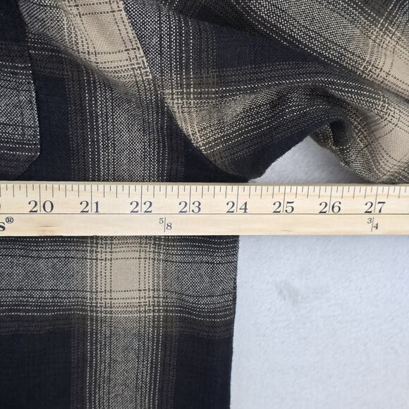 Vintage Caltop Shirt Mens XL Black Brown Plaid Chicano Lowrider Made In USA - Picture 6 of 7